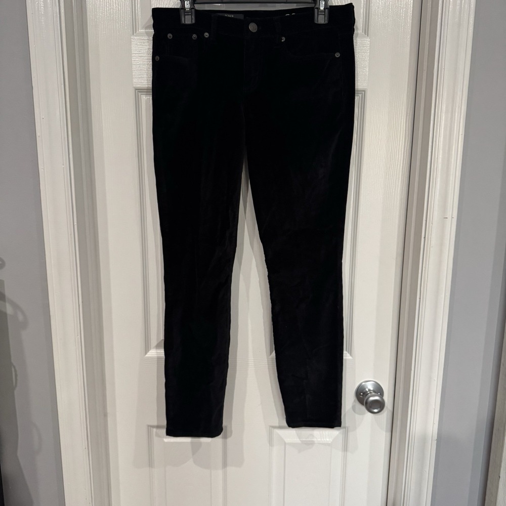 J. Crew Toothpick Ankle Pants Women 28x27‎ Black Velvet